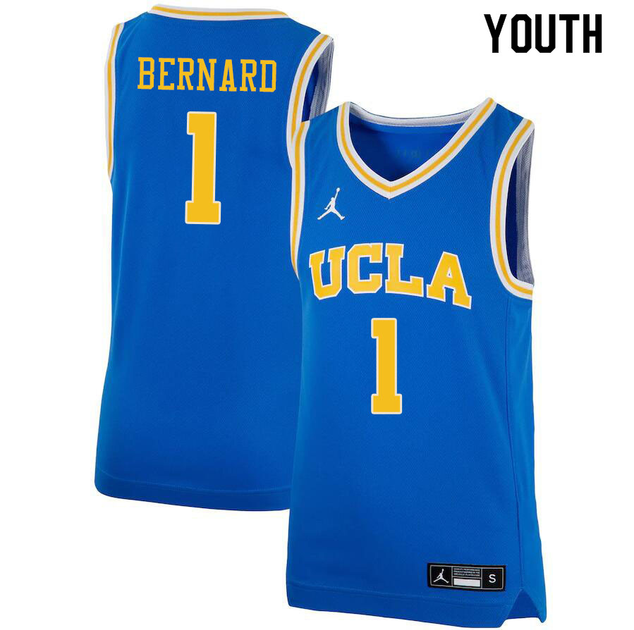 Jordan Brand Youth #1 Jules Bernard UCLA Bruins College Jerseys Sale-Blue - Click Image to Close